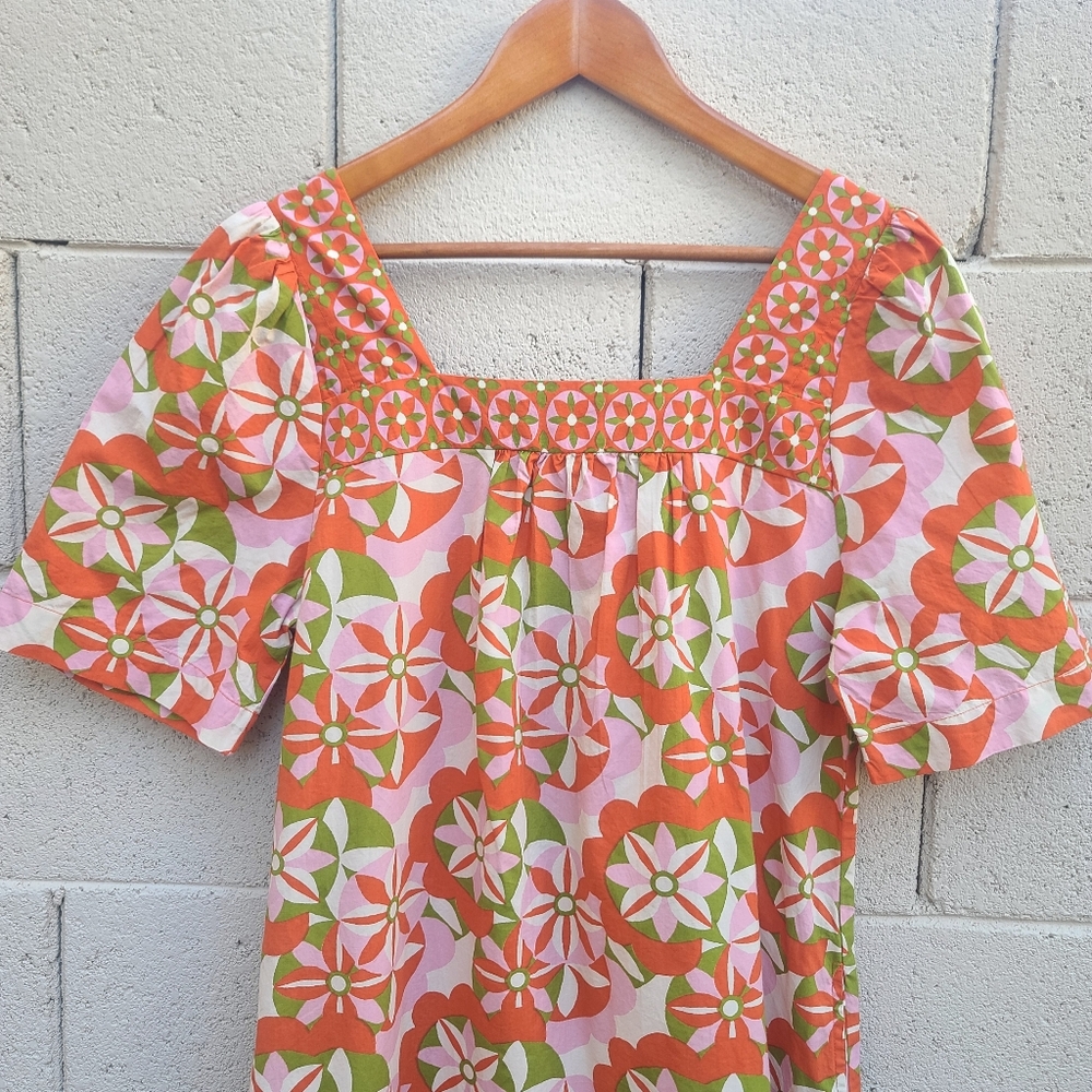 Printfresh | Tara Cotton Printed Dress in Flower Hour Lava Lamp New Size Small - Picture 4 of 12